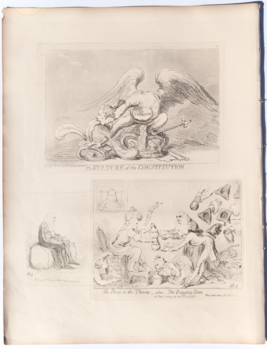 original James Gillray etchings The Vulture of the Constitution

Lord Chancellor Thurlow

The Bow to the Throne, alias the Begging Bow